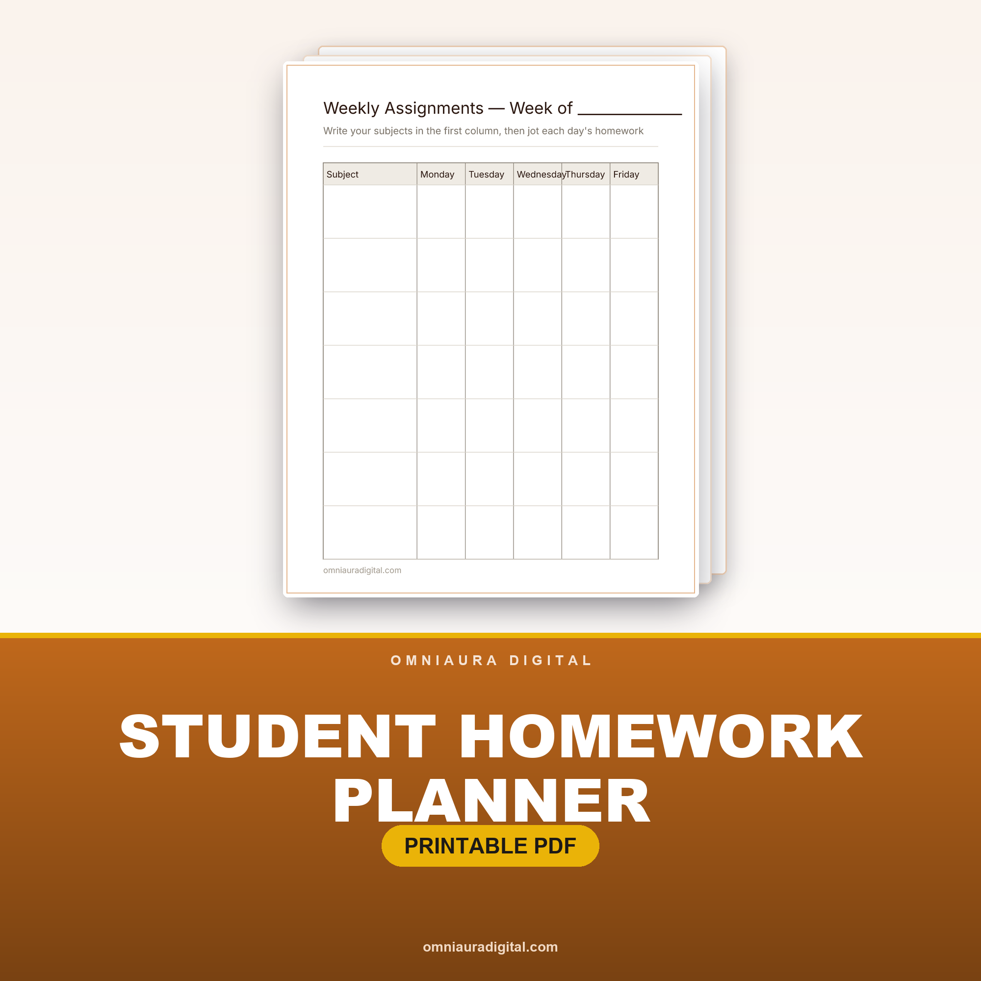Student Homework Planner — Assignments, Tests, Projects & Grades