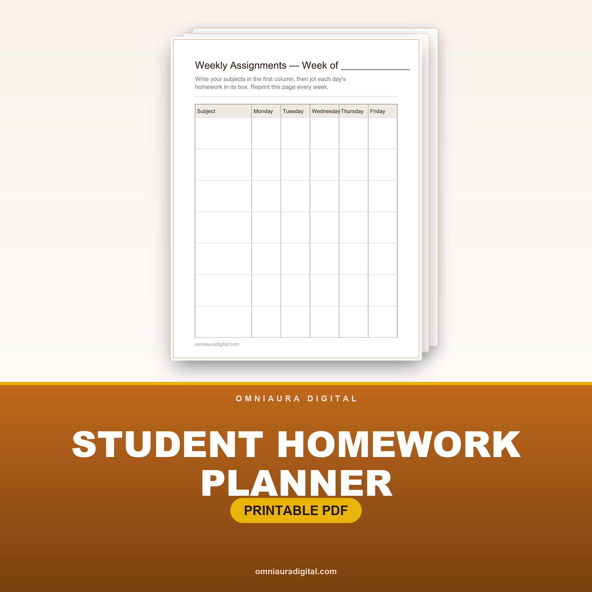 Student Homework Planner — Assignments, Tests, Projects & Grades
