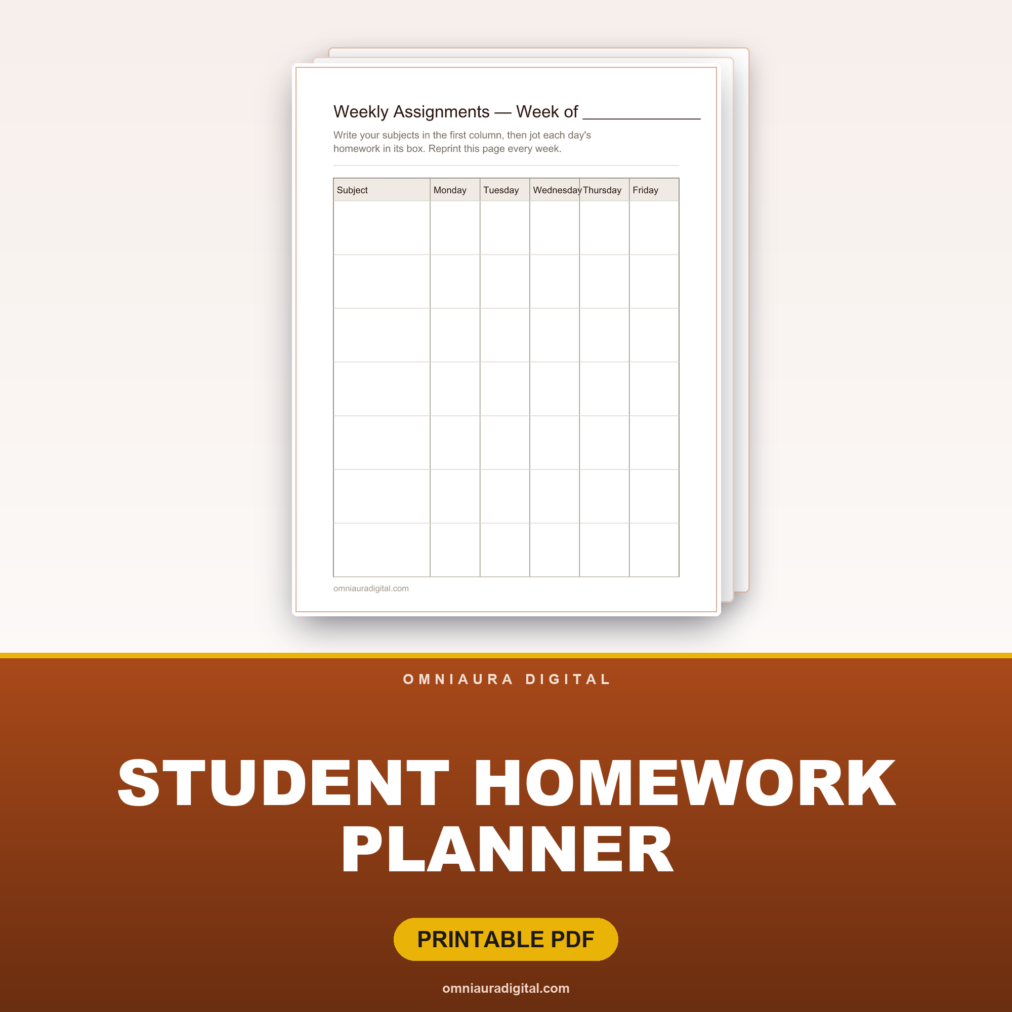 Student Homework Planner — Assignments, Tests, Projects & Grades