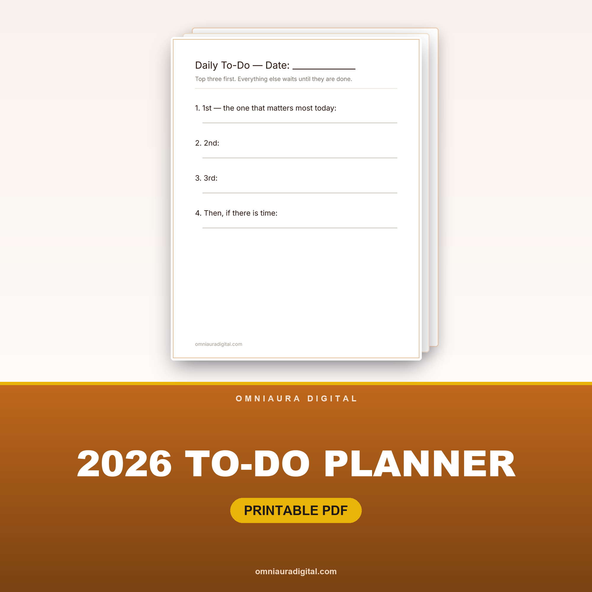 2026 To-Do Planner — Free Printable Daily & Weekly Lists