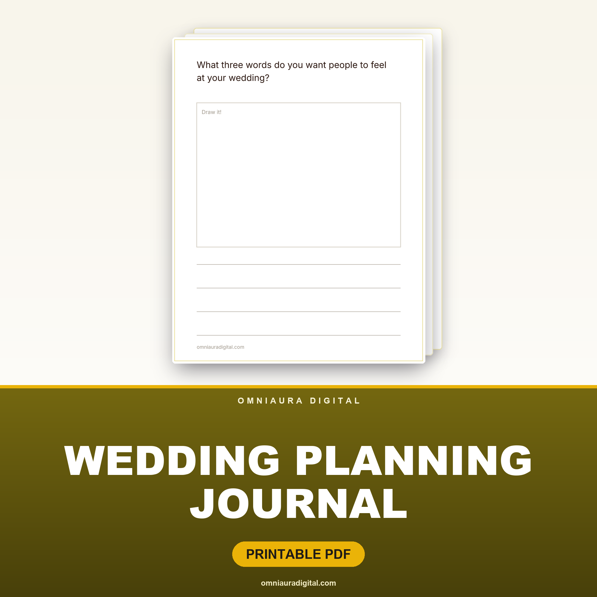 Wedding Planning Journal — 50 Plan Your Big Day Prompts