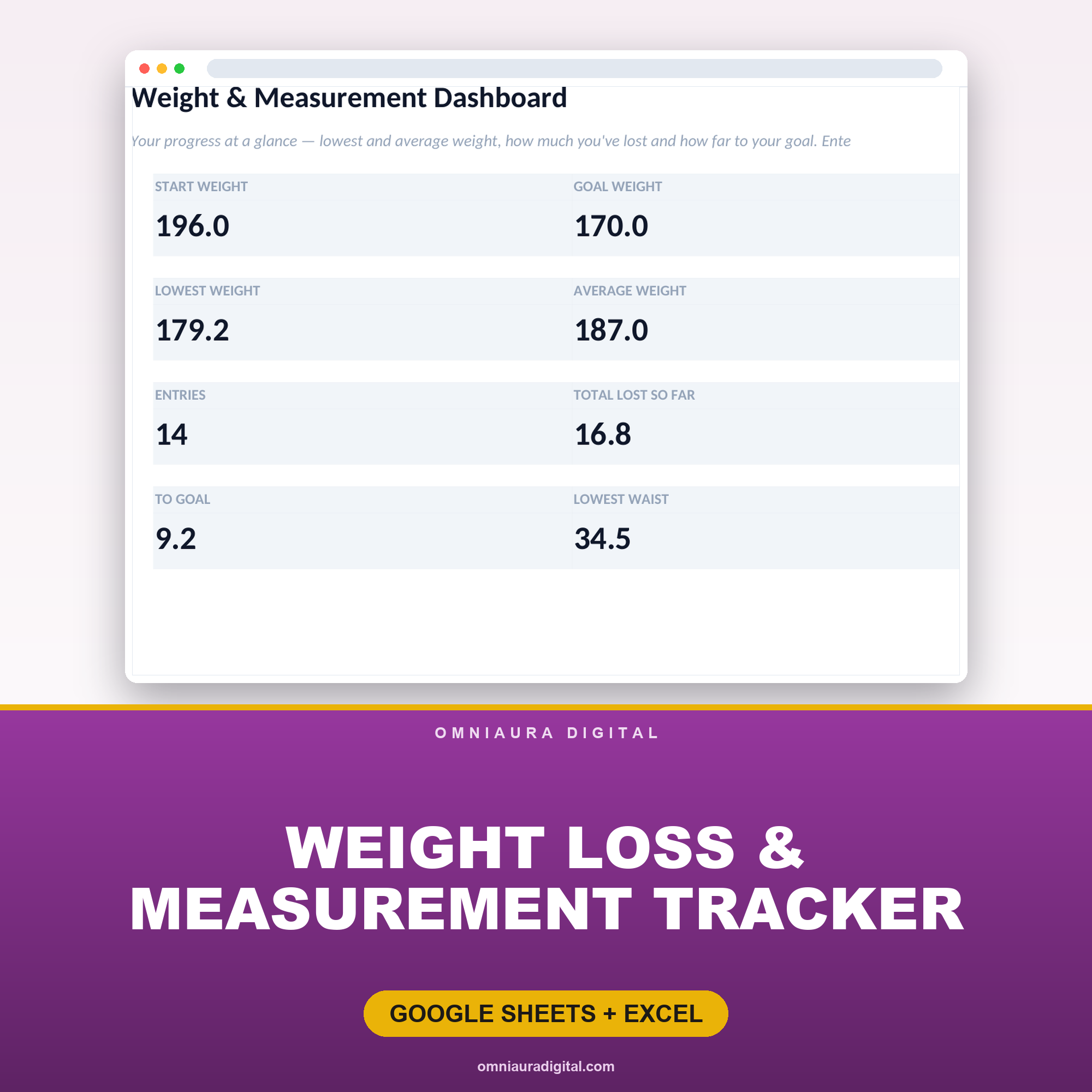 Weight Loss & Measurement Tracker